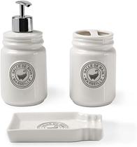 Conjunto banho pottery branco 3 peças - haus concept - brinox