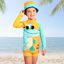 Conjunto Banho Praia Infantil Proteção UV FPS 50+ Camiseta Manga Longa e Short Marujos Sereias 660