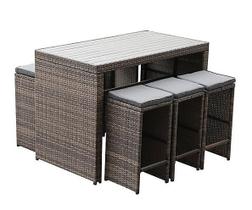 Conjunto Bar Tulum 7 Peças Ratan Pe Just Home Collection Conjunto Bar Tulum 7 Peças Ratan Pe Just Home Collection