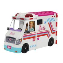 Conjunto Barbie Ambulancia - Clinica Movel - Com luz e som - HKT79 MATTEL