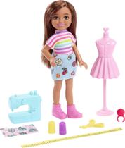 Conjunto Barbie Chelsea Playset 6 Estilista - Morena