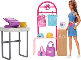 Conjunto Barbie Estilista de Moda Deluxe com Acessórios de Costura