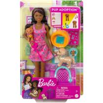 Conjunto Barbie Family Adoção de Pets HKD87 Mattel