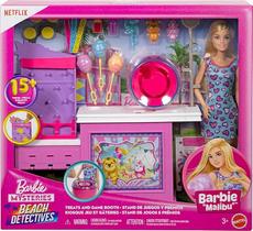 Conjunto Barbie Mistérios Praia Detetives Estação De Algodão Mattel JFV67 Conjunto Barbie Mistérios Praia Detetives Estação De Algodão Mattel JFV67