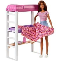 Conjunto Barbie Moveis e Acessorios Quarto e Escritorio Mattel DVX51