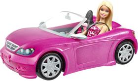 Conjunto Barbie Sparkly Pink - Carro Conversível de 2 Lugares com Brinquedos