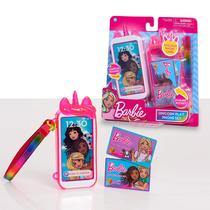 Conjunto Barbie Unicórnio com Luzes e Som, Estojo e Pulseira de Unicórnio, Celular de Brinquedo p/ Crianças, Just Play, Rosa