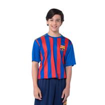 Conjunto Barcelona Jogador - Camisa + Bermuda - Infantil