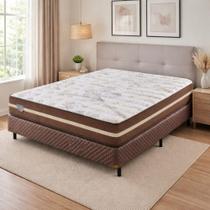 Conjunto Base Box Casal com Colchão High Quality Ecoflex 138x188x72