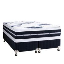 Conjunto Base Box Castor Silver Star + Colchão Dupla Face Silver Star Tecnopedic King Size 193x203