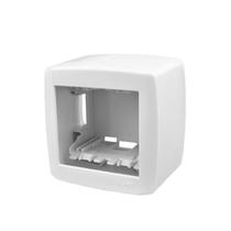 Conjunto Base + Moldura P/ 2 Módulos Ilumi Slim Box Branco