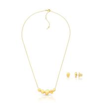 Conjunto Basic Matte banhado a Ouro 18K fosco Conjunto Basic Matte banhado a Ouro 18K fosco