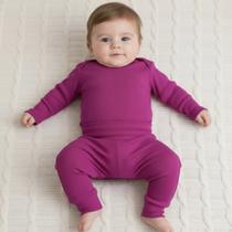 Conjunto Basic Ribana Bebê Body e Calça Conforto e Praticidade Pink