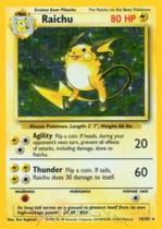 Conjunto básico de cartas colecionáveis Pokémon Raichu Holo Rare 14/102