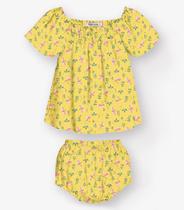 Conjunto Bata com Calcinha Menina Trick Nick Amarelo