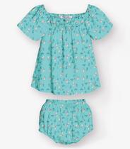 Conjunto Bata com Calcinha Menina Trick Nick Azul Conjunto Bata com Calcinha Menina Trick Nick Azul