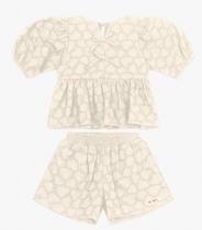 Conjunto Bata com Short em viscose KhyarTrick Nick Off White Conjunto Bata com Short em viscose KhyarTrick Nick Off White