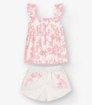 Conjunto Bata com Shorts Menina Trick Nick Rosa Conjunto Bata com Shorts Menina Trick Nick Rosa