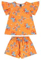 Conjunto Bata e Short Menina Bee Loop Conjunto Bata e Short Menina Bee Loop