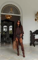 Conjunto Bata e Shorts Saia Boho Chic Feminino Look Casual e Sofisticado