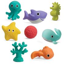 Conjunto Bath Squirters Infantino Aquarium de 8 peças sem BPA