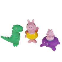 Conjunto Bath Squirters Jazwares Peppa Pig Peppa George Dino