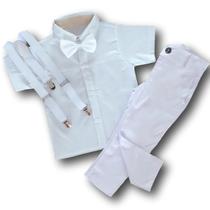 Conjunto Batizado Infantil Branco Luxo Lançamento