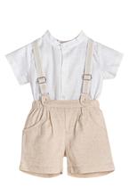 Conjunto Batizado Menino Suspensório Anjos Baby