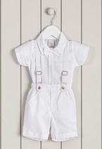 Conjunto Batizado Suspensório Bebê Anjos Baby Conjunto Batizado Suspensório Bebê Anjos Baby