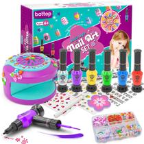 Conjunto BATTOP Kids 2 em 1: Esmalte e Secador de Unhas