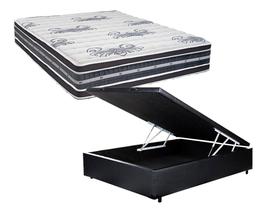 Conjunto Baú Casal (Colchão Silver Star Hibrido One Face Castor + Base Baú Econ. 36cm) Conjunto Baú Casal (Colchão Silver Star Hibrido One Face Castor + Base Baú Econ. 36cm)