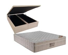 Conjunto Baú Queen (Colchão Airtech Springpocket Ortobom + Base Baú Econ. 36cm)