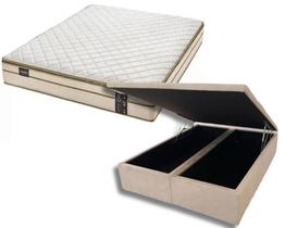 Conjunto Baú Queen (Colchão Amx One Face Pillow Americanflex + Base Baú Trad. 46cm)