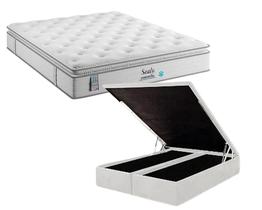 Conjunto Baú Queen (Colchão ConfortGel Plumatex + Base Baú Trad. 46cm)