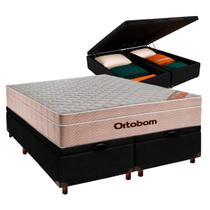Conjunto Baú Queen e Colchão Airtech Springpocket Molas Ensacadas Ortobom