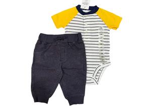 Conjunto bebê 4 peças - 2 body e 2 calças Menino Carter's