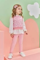 Conjunto Bebê Bata Legging e Colete Kukiê