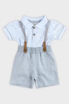 Conjunto Bebê Bermuda E Polo Com Suspensório Glinny