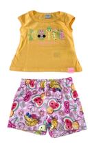 Conjunto Bebê Blusa Estampa Com Glitter E Shorts Marlan