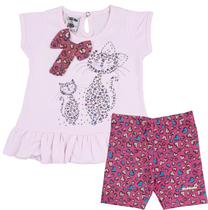 Conjunto Bebê blusinha + ciclista oncinha m (3 a 6 meses)