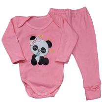 Conjunto Bebê Body Bordado e Calça Mijão Tamanho 0 a 9 Meses Conjunto Bebê Body Bordado e Calça Mijão Tamanho 0 a 9 Meses