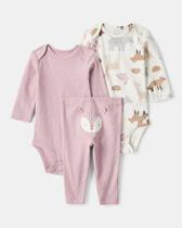 Conjunto Bebe Body Calça Algodão Manga Longa Verde Carters -