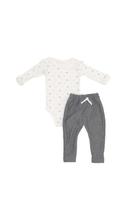 Conjunto bebe body com calca coracao cinza 0605009 baby gut