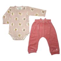 Conjunto bebê body com calça plush anjos baby 221057