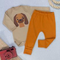 Conjunto Bebê Body e Calça Bichinhos Carinhosos Algodão Conjunto Bebê Body e Calça Bichinhos Carinhosos Algodão