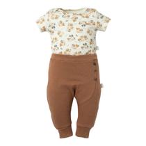 Conjunto Bebê Body Longo + Calça Culote Doguinhos - Hug
