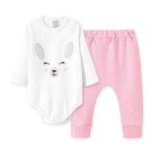 Conjunto Bebê Body Longo "Coelhinho" + Calça Pingo Lelê 66679
