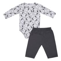 Conjunto Bebê Body Manga Longa E Calça Cachorrinhos