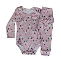 Conjunto bebê body manga longa e calça