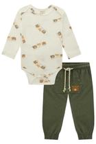 Conjunto Bebê Body Manga Longa e Calça Jogger Bolso Bordada Conjunto Bebê Body Manga Longa e Calça Jogger Bolso Bordada